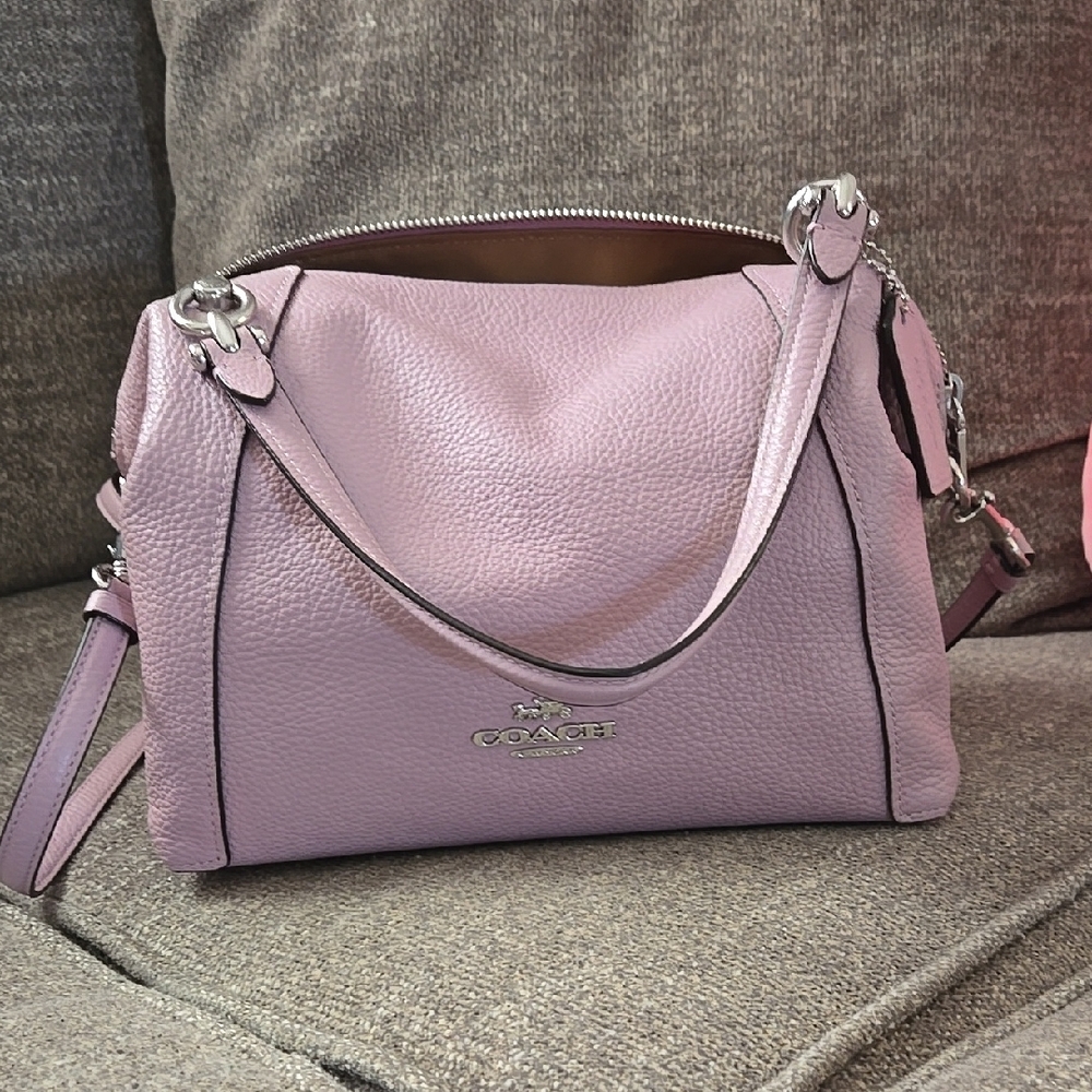 Lavender Coach  Leather Women's Handbag